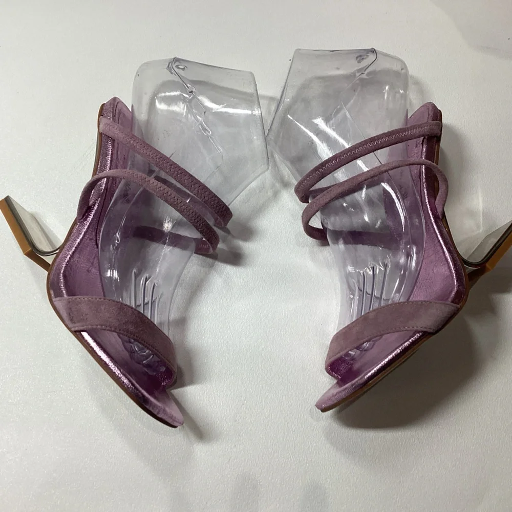 Jeffrey Campbell Geometric Sandal Pink  Suede Metallic - Picture 16 of 16